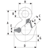 Eye hook type 14A (Grade 8)
