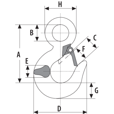 Eye hook type 14A (Grade 8)