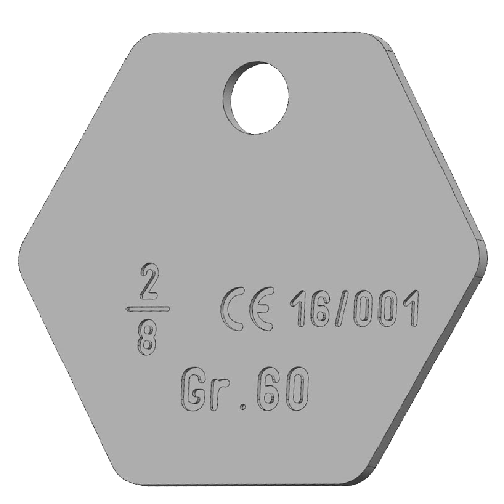 Plaquette d'identification en INOX