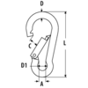 RVS Karabijnhaak