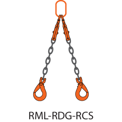 Ketting 2-sprong REMA-10-RML-RDG-RCS