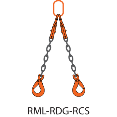 Chain sling assy 2-leg REMA-10-RML-RDG-RCS