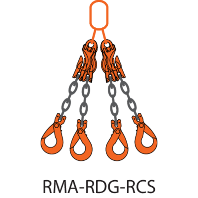 Ketting 4-sprong REMA-10-RMA-RDG-RCS