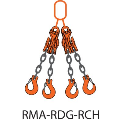 Chain sling assy 4-leg REMA-10-RMA-RDG-RCH