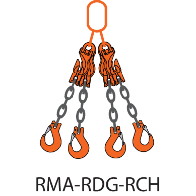 Ketting 4-sprong REMA-10-RMA-RDG-RCH