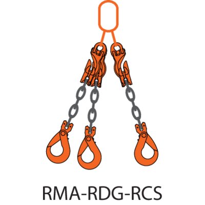 Chain sling assy 3-leg REMA-10-RMA-RDG-RCS
