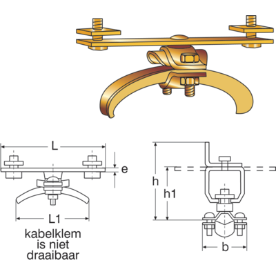 Cable clamp is not turnable