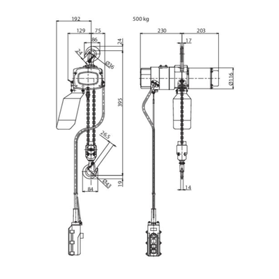 Alpha 400 V electric chain hoist