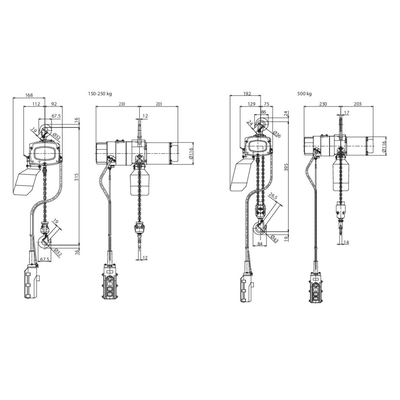 Alpha 400 V elektrische kettingtakels