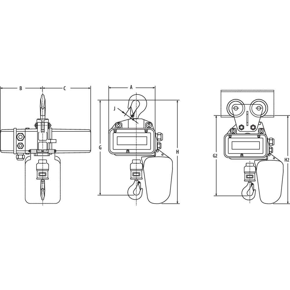 SR 400 V direct controlled electric chain hoist