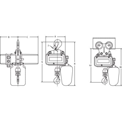 REMA SR 400V Elektrokettenzug mit 24V Schützensteuerung
