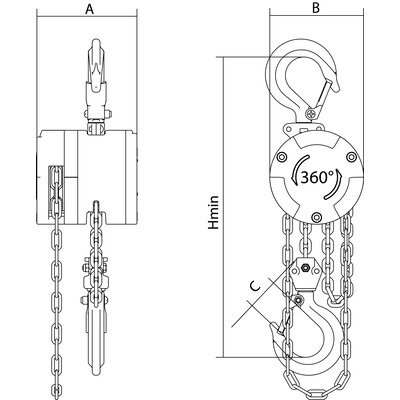 Palan Manuel à chaîne REMA AluFlex 360 