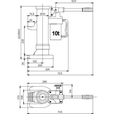 RMH hydraulic machine jack