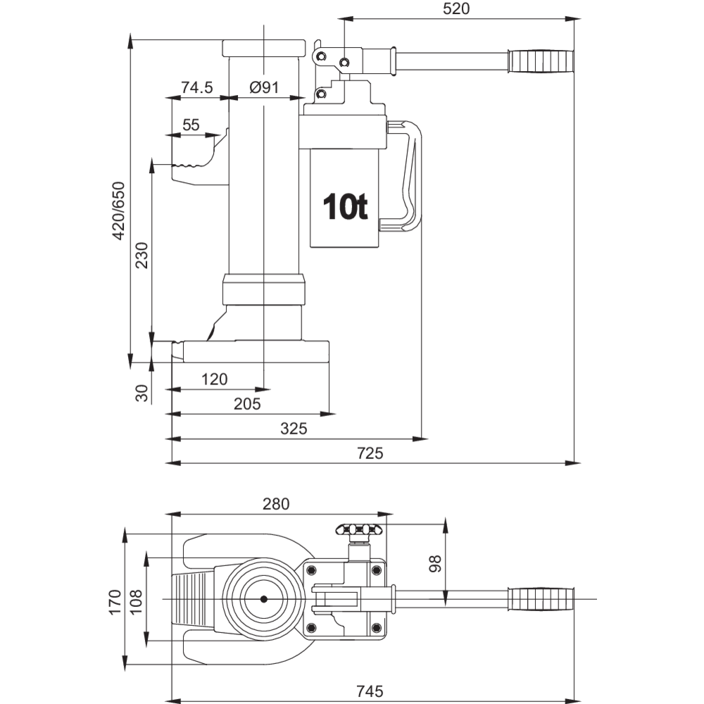 RMH hydraulic machine jack