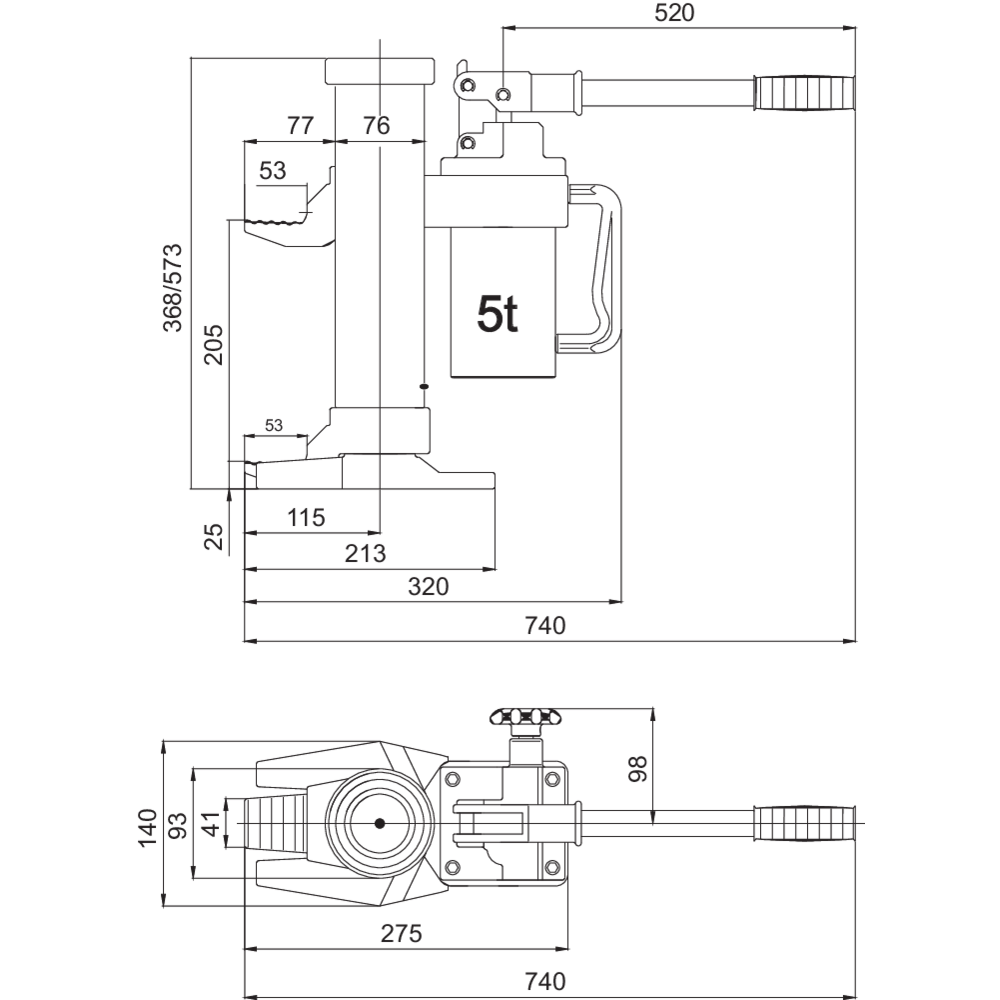 RMH hydraulic machine jack