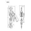 REMA Select 2-OD lever hoist technical drawing 9 t