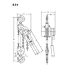 REMA Select 2-OD lever hoist technical drawing 6 t
