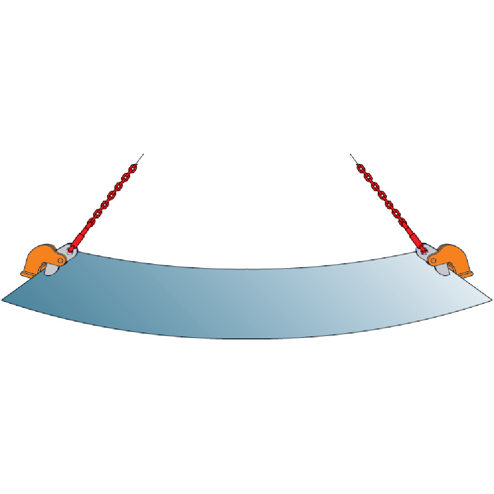 CHTV horizontal lifting clamps with spring