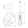 CBT vertical lifting clamp with movable pivot