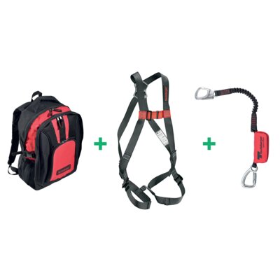 REMA C2 Simple EH/OV / Auffanggurt-Set + Bandfalldämpfer + Rucksack
