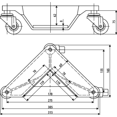 Transportfahrwerk Rema TKV/TBV