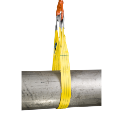 S1 polyester flat webbing slings with reinforced eyes