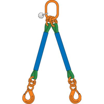 2-leg round sling assy with chain components (G10)