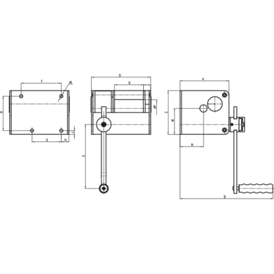 RWL worm gear winch with freewheel system