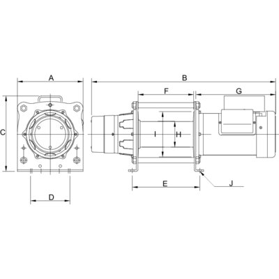 CP 230VAC lifting-/pulling winch