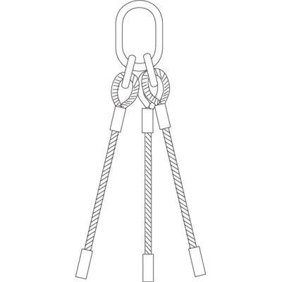 Wire rope slings 3-leg with chain components