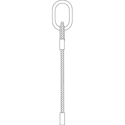 Wire rope slings 1-leg with chain components