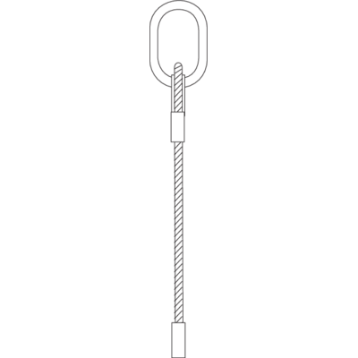 Wire rope slings 1-leg with chain components