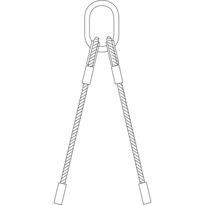 Staalkabel 2-sprong
