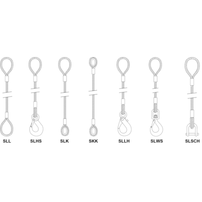 System S Zinc-coated wire rope slings