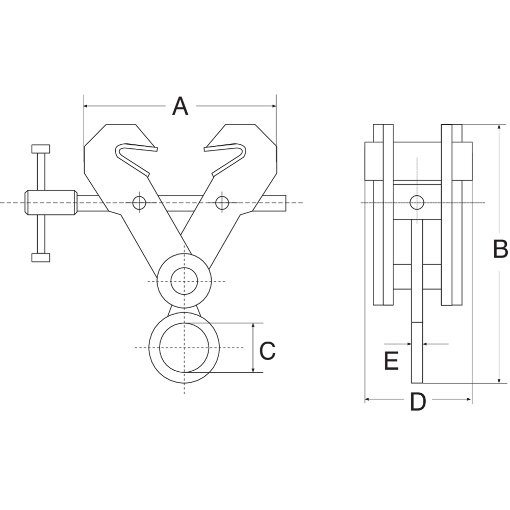 C Clamp Cad Block