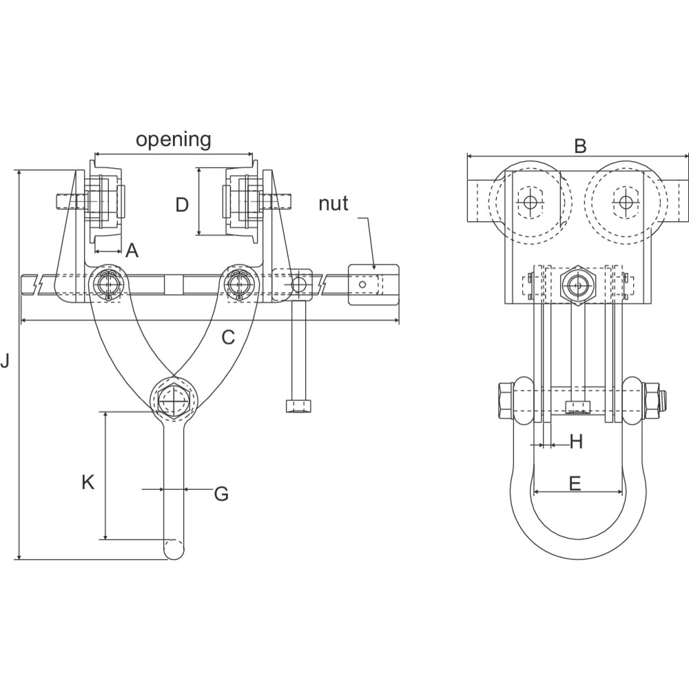 Superclamp BA Series - Adjustable Spindle Hand Trolley with Rod-type ...