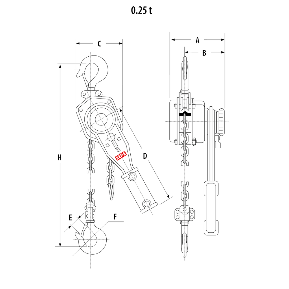 REMA X-Line lever hoist | REMA