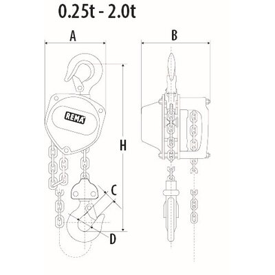 Select 200 Hand chain hoist | REMA